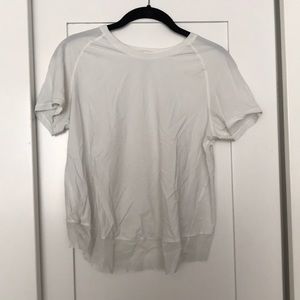 WHITE OPEN BACK LULULEMON TOP